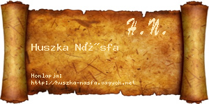 Huszka Násfa névjegykártya